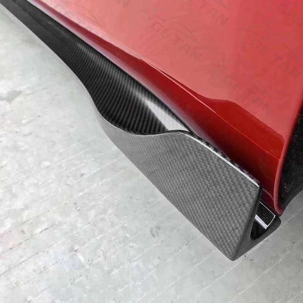 V-образный стиль, высококачественная боковая юбка из углеродного волокна, боковой бампер для модели 3.