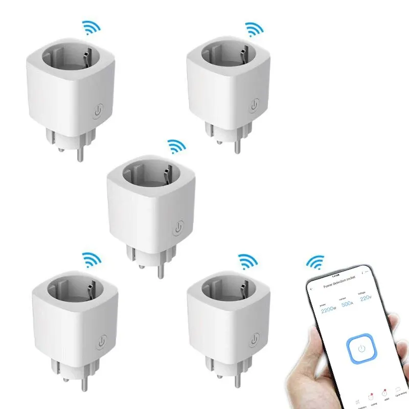 EWelink WiFi Smart Socket,16A/20A EU Smart Plug,With Power Monitoring Timing Function,Via Alexa Google Home Yandex Voice Control