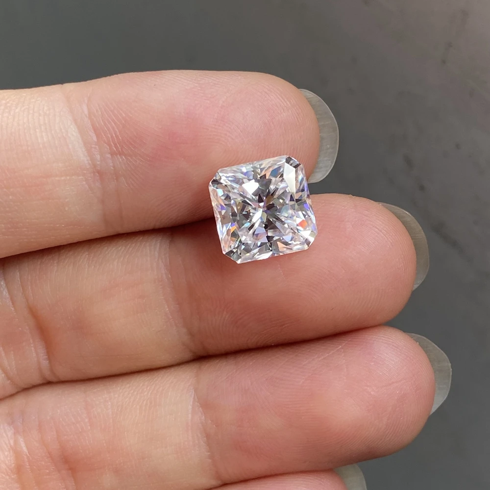 Moissanite Loose Stone Radeon อัญมณีสีขาว Lab สร้างเครื่องประดับเพชรทําวัสดุที่มีใบรับรอง GRA