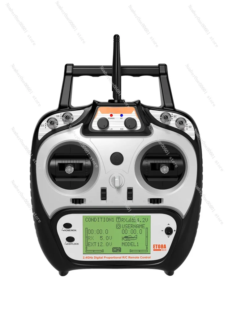 For ET08A Remote Control Transmitter Receiver 8-channel Model Aircraft Fixed Wing Unmanned Aerial Vehicle Vehicle Model