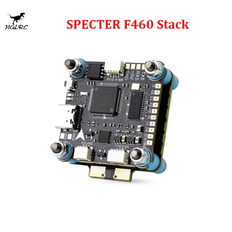 

Контроллер полета HGLRC SPECTER F460 Stack F405 V2 MPU6000 blheli _ S 60A 4 в 1 ESC 30X30mm 2-6S для FPV Freestyle Drone