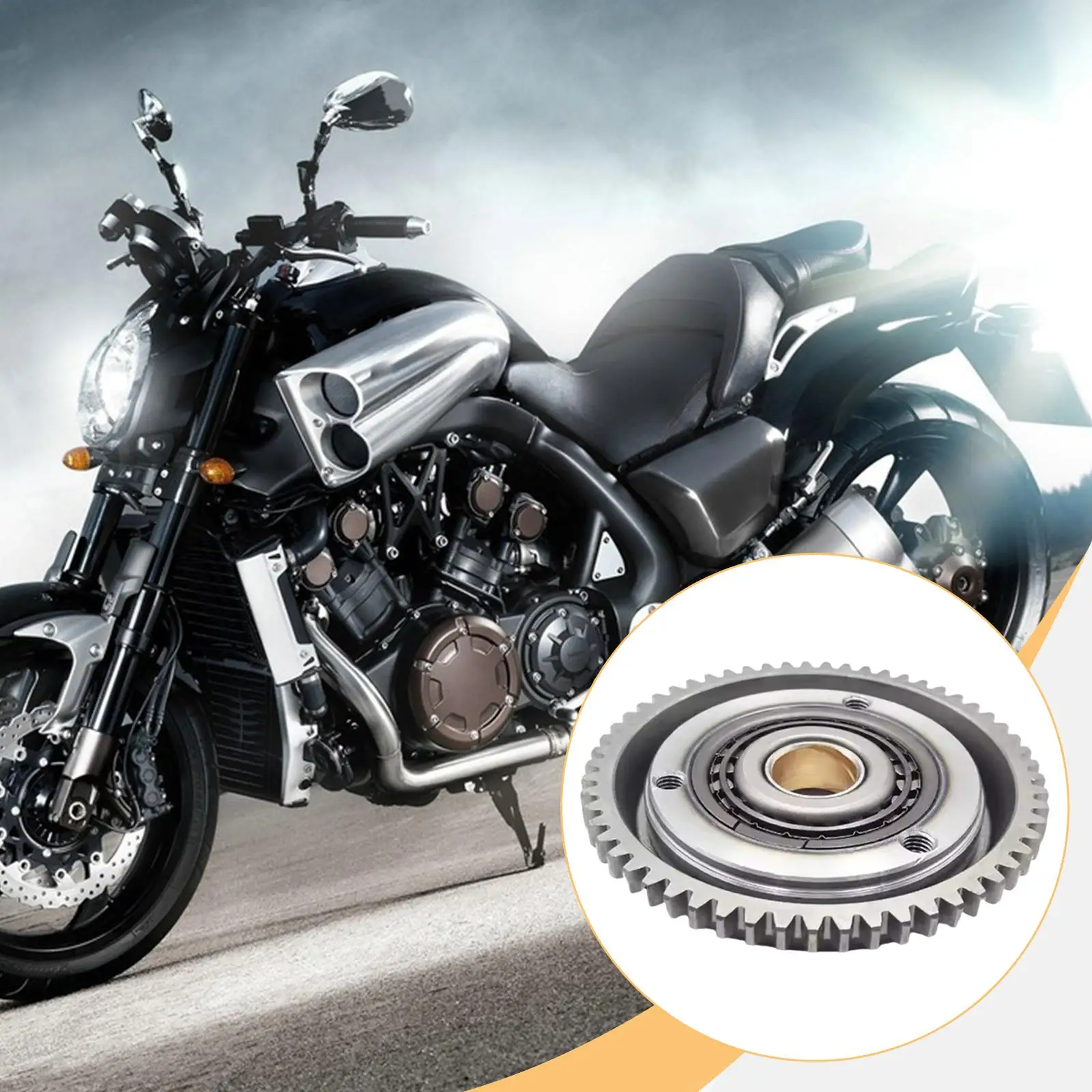 

Motorcycle Starter Drive Gear Clutch Assembly Metal High Performance Motorbike Parts Sturdy Heavy Duty for Cbs300