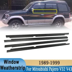 For Mitsubishi Monteros Pajero 2nd V20 V31 V43 V32 V33 1989-1999 Window Weatherstrip Outer Glass Moulding Trim Sealing Belt