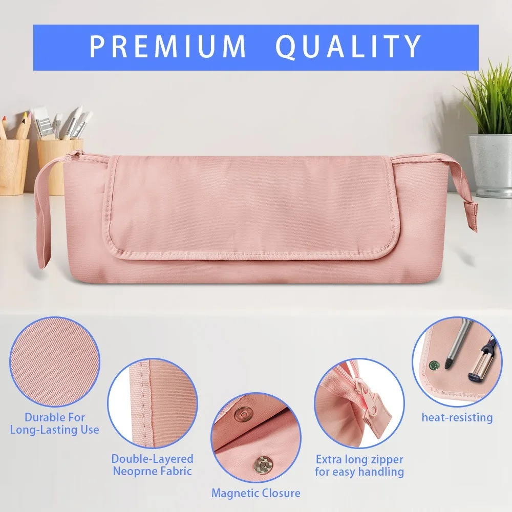 

Waterproof Hair Tools Storage Bag Dustproof Heat Resistant Mat Hair Dryer Carrying Case Large Capacity Protective Cover