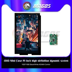Lian Li O11D Mini Case IPS Monitor IPS HD 1080P Fron Panel Replacement 14'' 1920*1080 Black/White AIDA64 Control