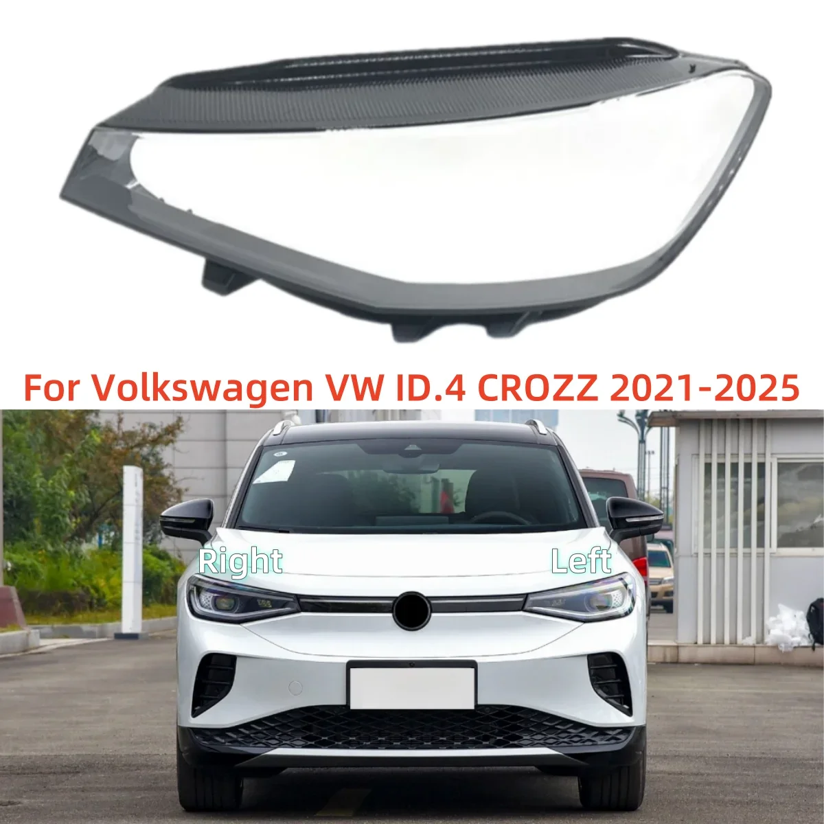 

Pop For Volkswagen VW ID.4 CROZZ 2021 2022 2023 2024 2025 Car Products Headlight Lights Glass Transparent Anti-UV And Anti-Aging