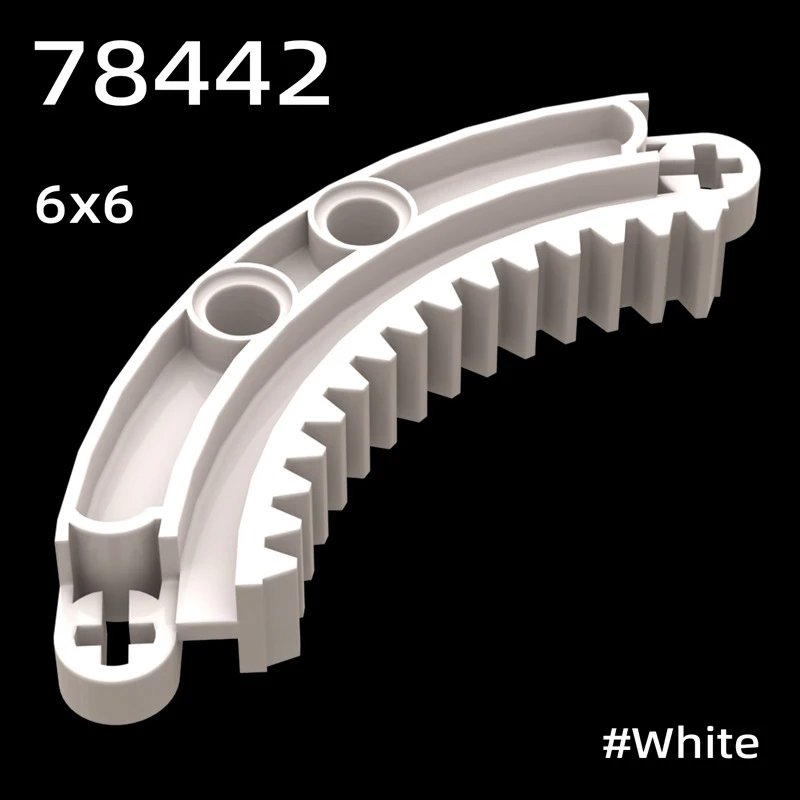 Crémaillère 6x6 MOC technologie blocs de construction pièces anneau bande d'engrenage courbé assembler briques à monter soi-même accessoire modifié 78442