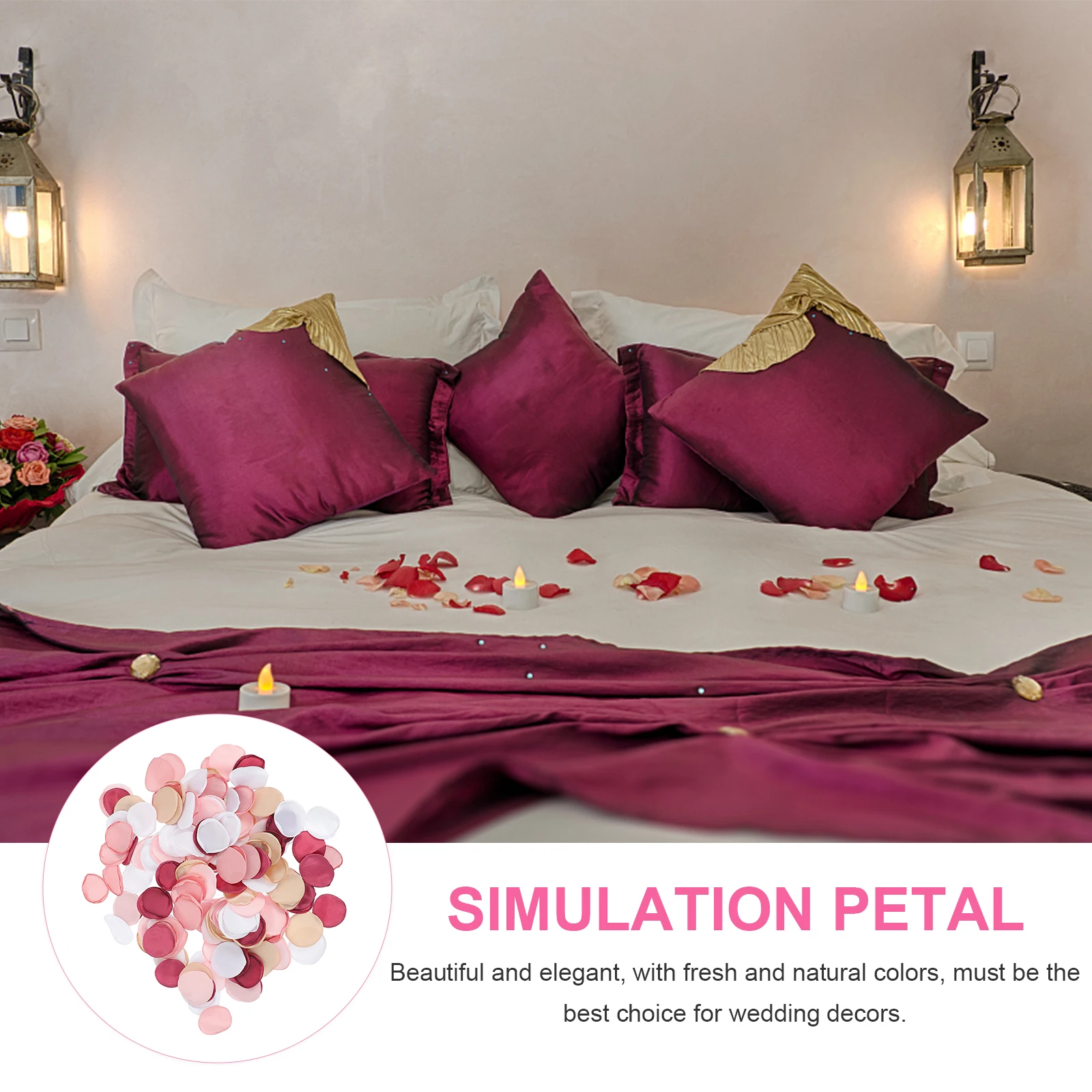 

200 Pcs Hand Spreading Petals Artificial Rose Fake Flowers Wedding Decorative Bride