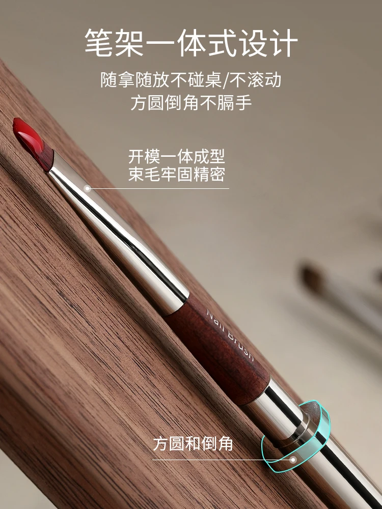 MR NAIL Professional Nail Art Brush Set Large Square Semi-circular Light Therapy Brush Triangular Flower Painting Sweeping Pen
