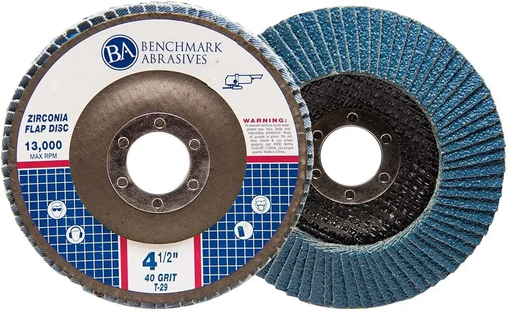 Abrasivos Discos de aleta tipo 29 de circonio premium de 4,5" x 7/8" 4 1/2 para amoladora angular, discos de lijado, acabado - Muelas abrasivas 4