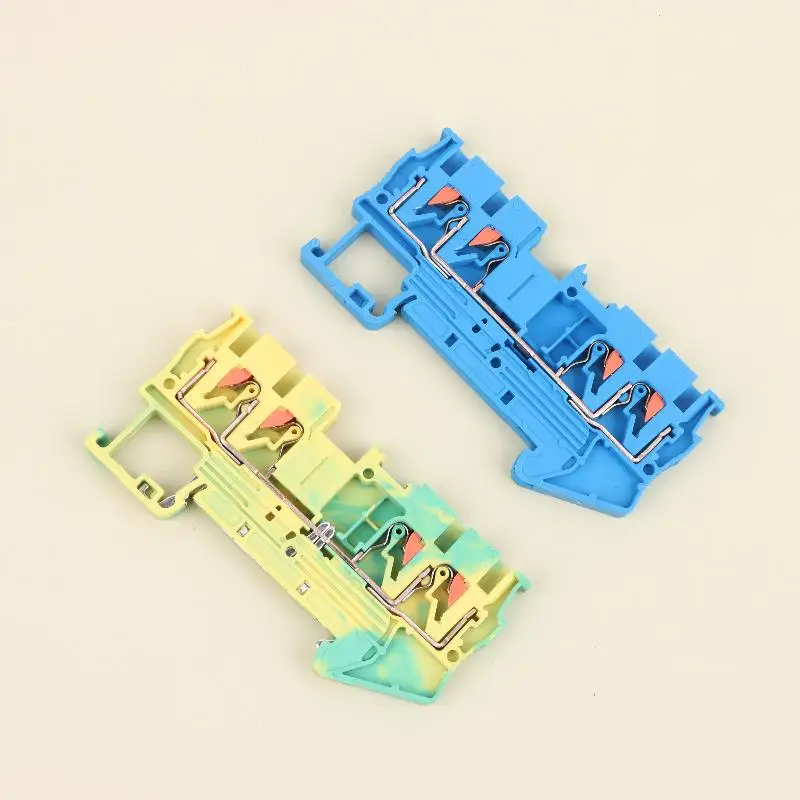 ~5Pcs PT2.5 QUATTRO Push-In Termin Spring Plug Cable Screwless Electrical Connector Two-in, Two-out Quick-connect Terminal Block