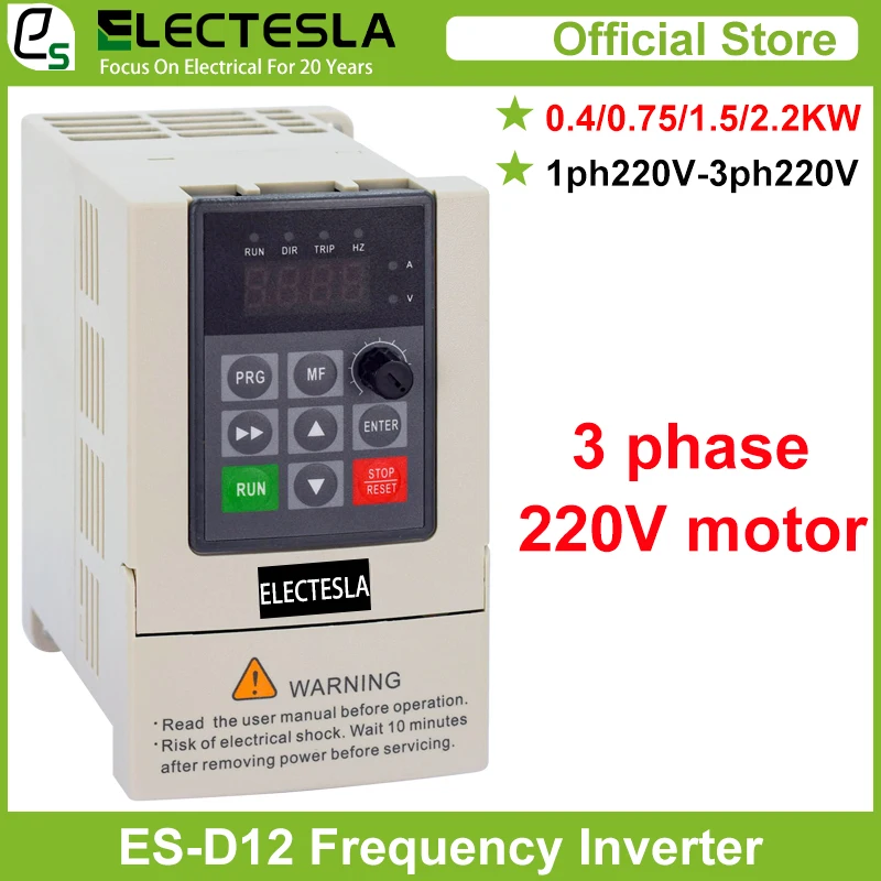 

ESD12 Mini VSD 220 В 0,4/0,75/1,5/2,2 кВт экономичный преобразователь привода с переменной частотой для инвертора управления скоростью двигателя