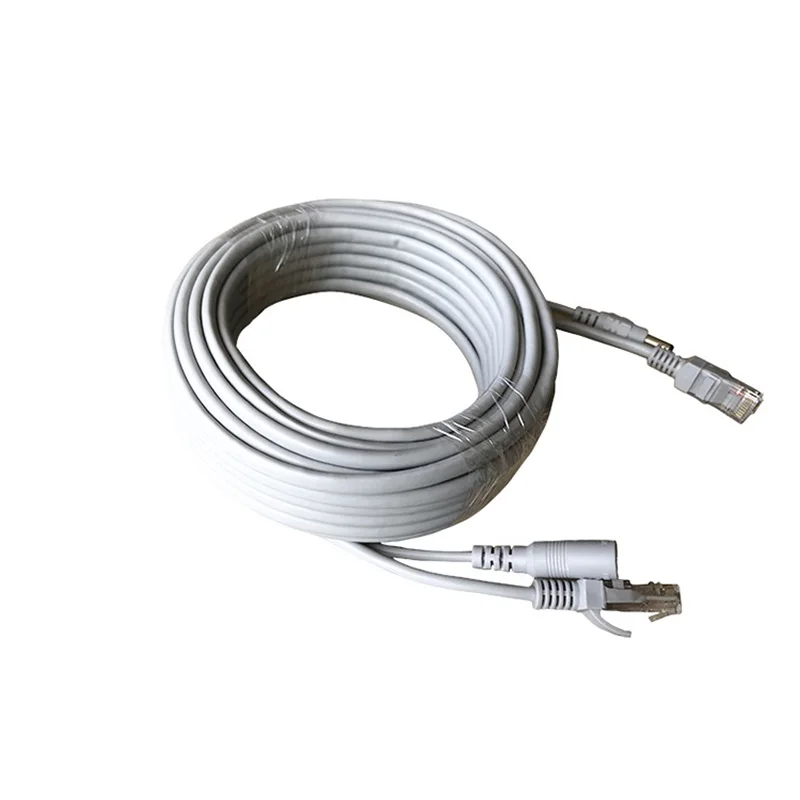 30m CCTV Cable RJ45 + DC 12V Power Lan Cable Cord Network Cables for video surveillance  2 in 1 Network  Extension Lan IP Camera