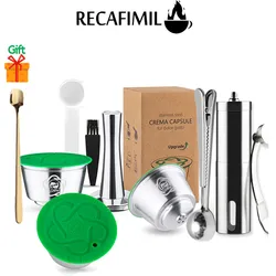 Cápsula De Café Reutilizável para Nescafé Dolce Gusto Genius s Plus Aço Inoxidável Recarregáveis Filtros Pod De Café