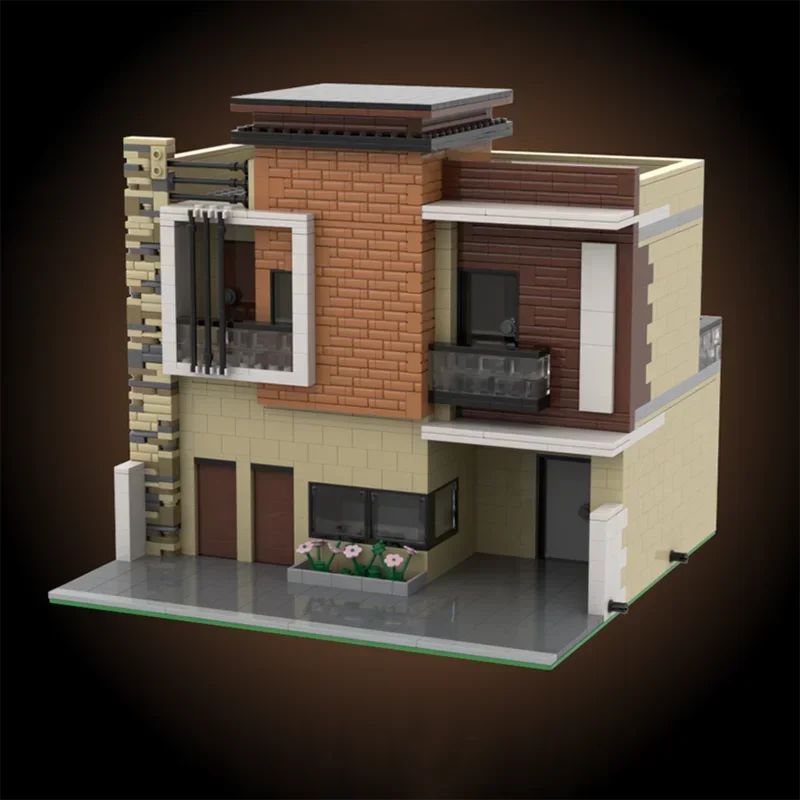 Street View Model Model Moc Building Blocks Modern Housing Technology Bricks Christmas DIY Assembly Toys Construstion Gifts