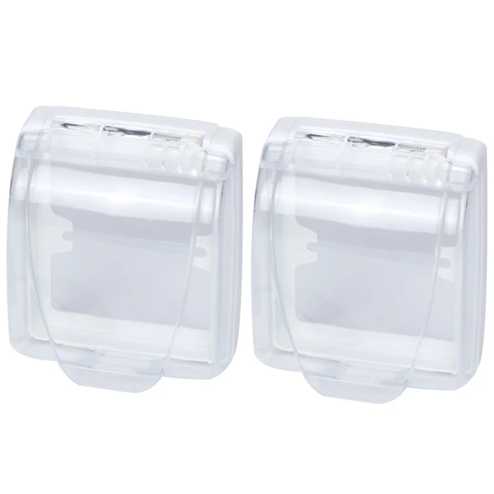 2 Pcs Waterproof Case Door Bell Doorbell Cover Keyboard Transparent Shell for Attendance Machine