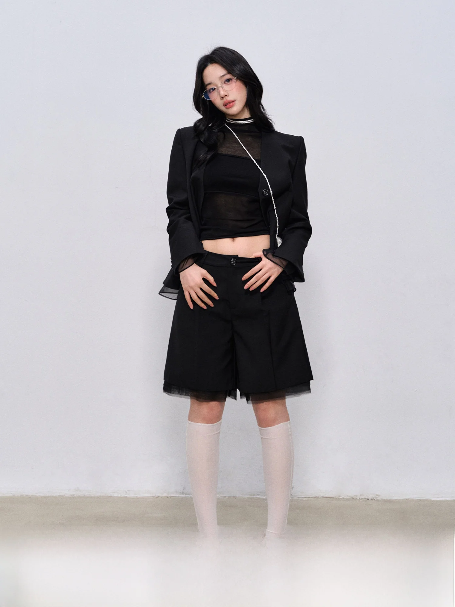 

Повседневный свободный костюм с брюками для работы и поездок на работу, модный комплект с дизайнерскими вставками, женский, из полиэфирного волокна, с длинными рукавами, на пуговицах