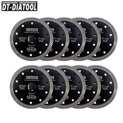 DT-DIATOOL แผ่นตัดเพชร 125 เครื่องตัดกระเบื้อง 5/10pcs ชุด Dia 105/115/125MM Turbo ใบเลื่อยตัดล้อสําหรับกระเบื้องพอร์ซเลน