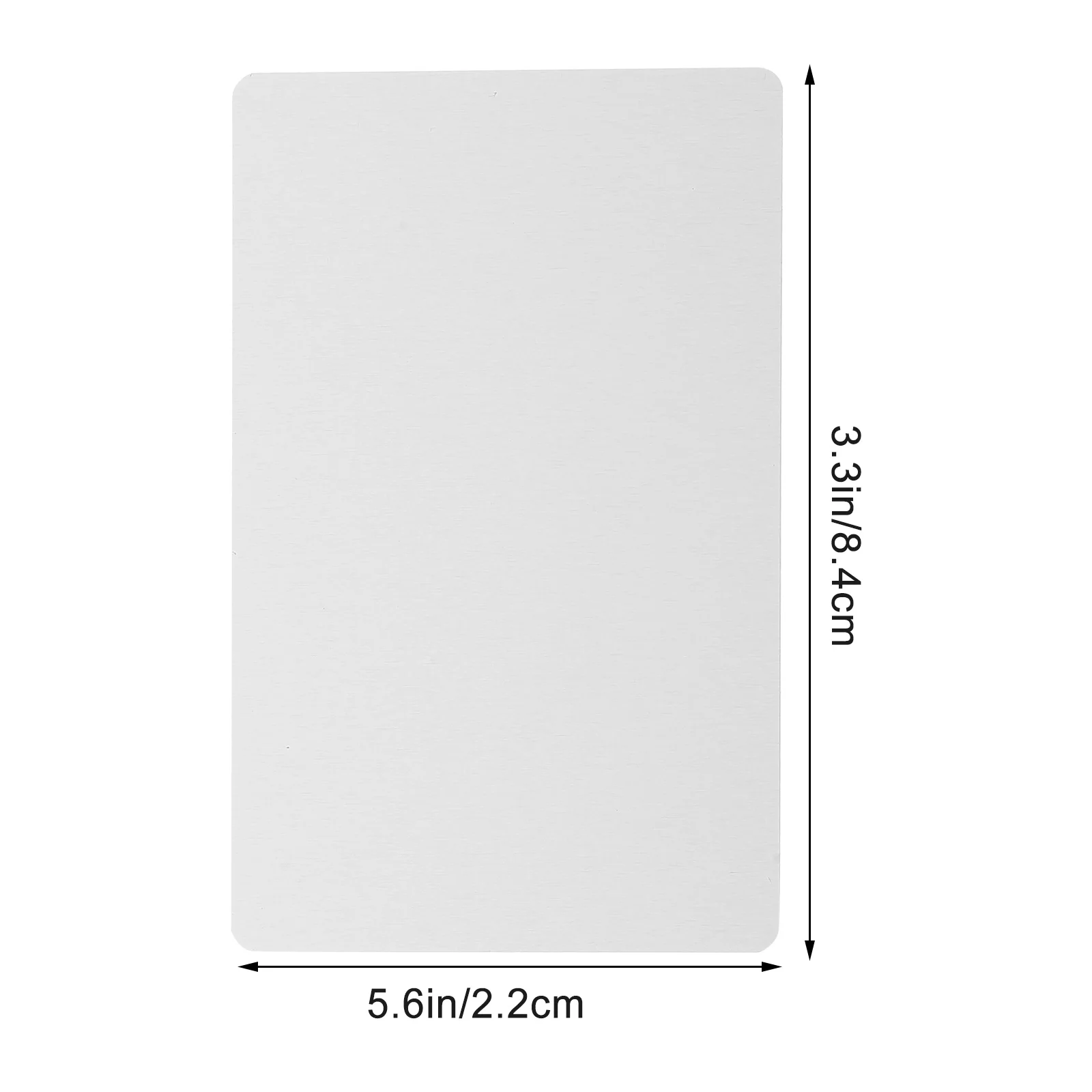 100Pcs Blank Metal Name Cards Aluminum Alloy Sublimation Blanks for Business Card DIY Printing Thick Premium Quality