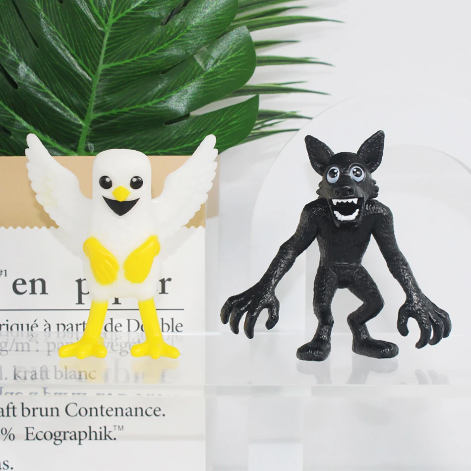 6 Pz/set Nuovo 9 cm 99 Notti Nella Foresta Cervo Lupo Figura Decorazione Collezione Regali Di Compleanno Giocattoli per I Bambini Halloween Natale