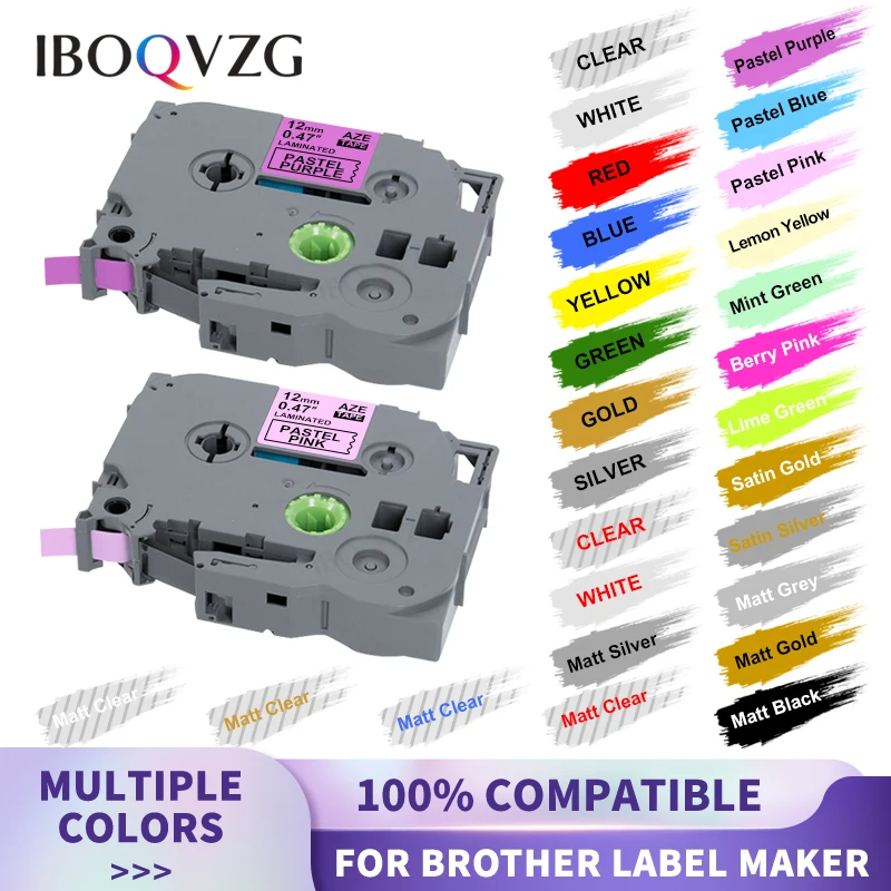 IBOQVZG 1PK TZe-231 tze231 Compatible Brother Label Printer Label Tape Ribbon tze241 tz641 for P-Touch labeller labeling tape