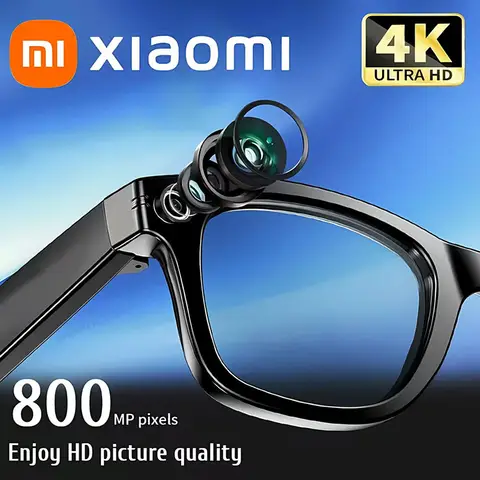 แว่นตาอัจฉริยะ Xiaomi 4K Smart AI Bluetooth พร้อมกล้องถ่ายภาพความละเอียดสูง 800 ล้านพิกเซล กันน้ำ ถ่ายภาพ วิดีโอ สนทนาด้วยเสียง แปลภาษา