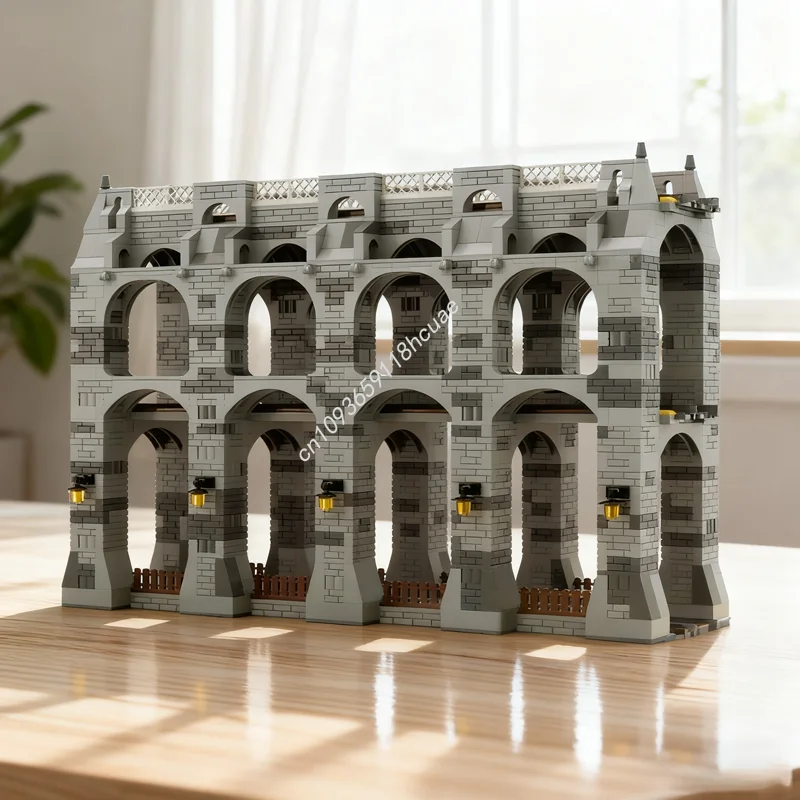 2177 pçs moc ferroviário ponte cityed modelo blocos de construção presentes natal arquitetura montar ideia brinquedo educação tijolo crianças