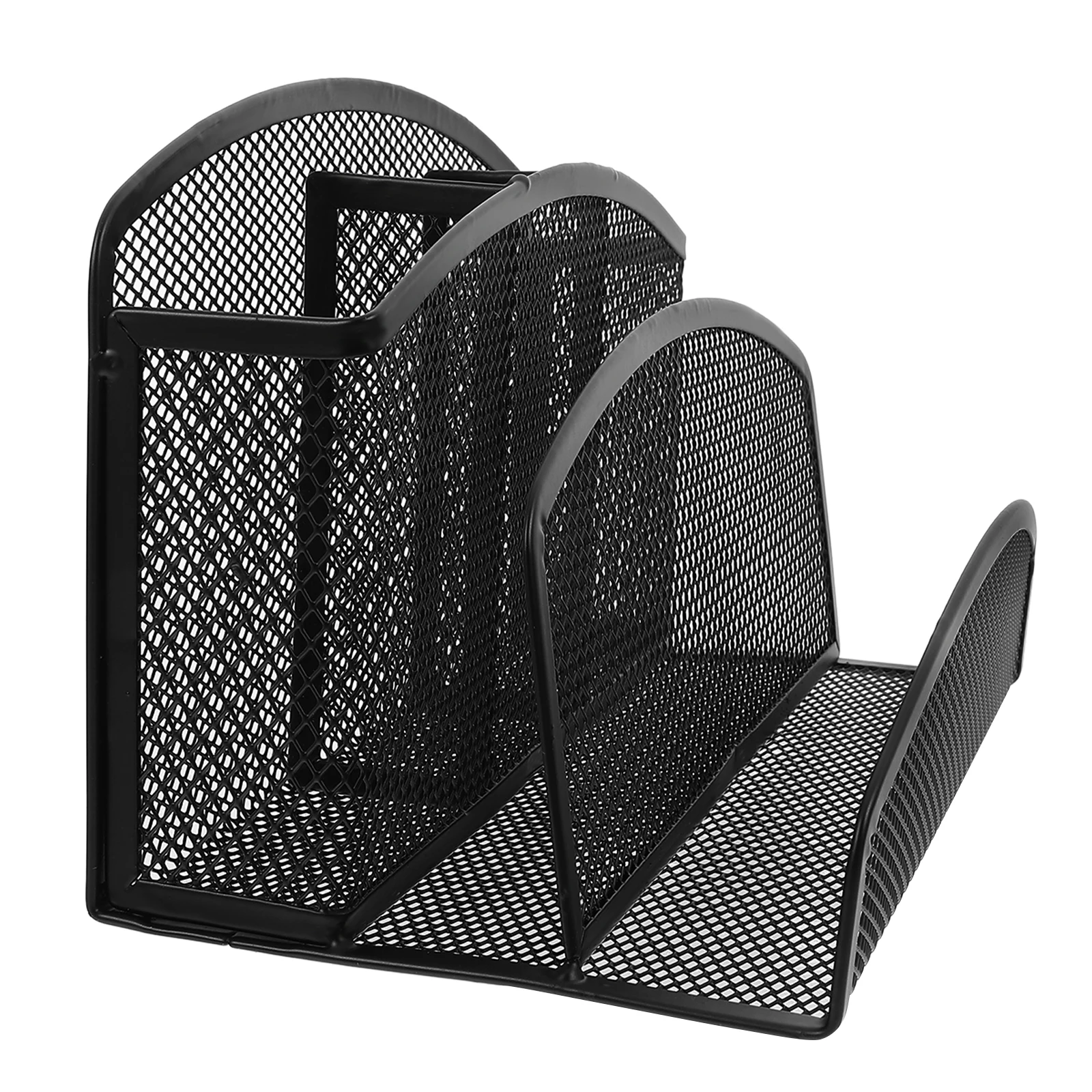 

Iron Mesh Desk Organizer File Holder Multi-Compartment Storage File Organizer Mail Holder Desktop Stationery