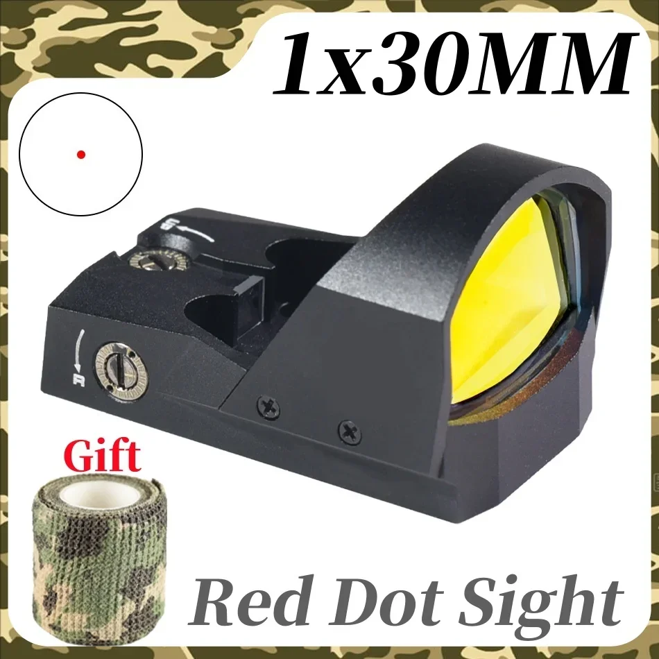 1X30MM Red Dot Sight 3MOA Mini Hunting Reflex Dot Aluminum Scope Tactical Optics Portable Glock Sights with All Marking