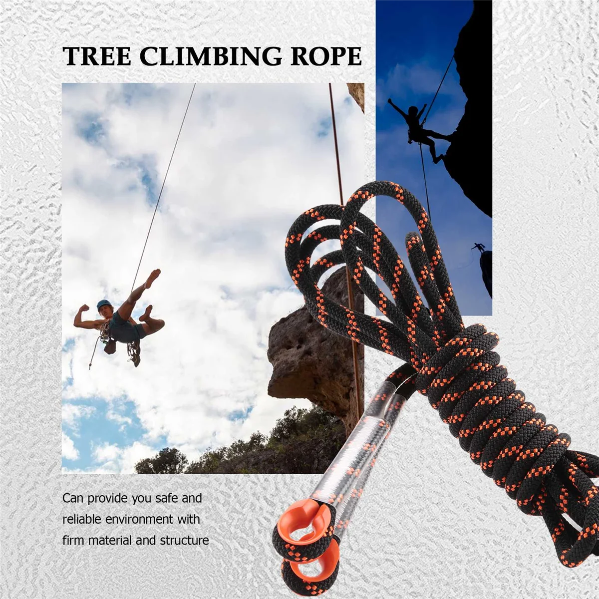 5M 8 mm Thickness Tree Rock Climbing Cord Outdoor Safety Hiking Rope High Strength Safety Sling Cord Rappelling Rope