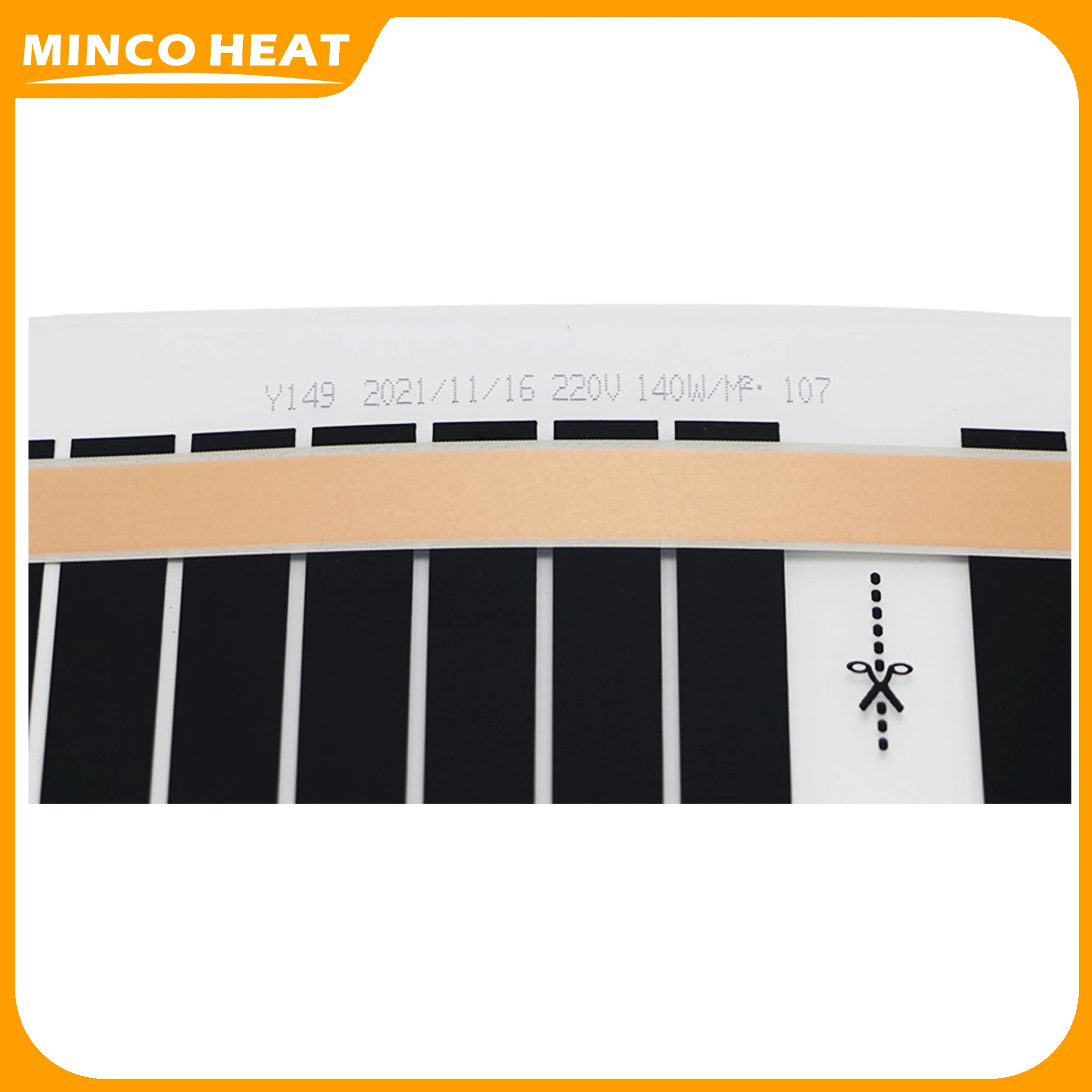 Minco Heat 220V 140w/m2 инфракрасная нагревательная пленка домашний электрический теплый напольный коврик 50 см ширина 0,125 ~ 3,75 м2 Сделано в