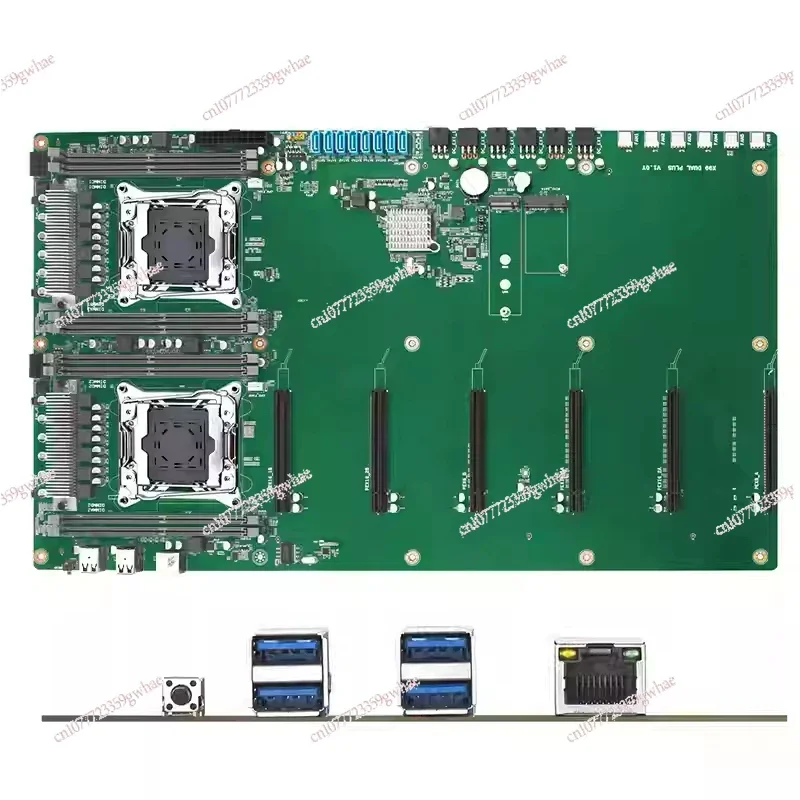 

X99 Dual-Socket PLUS Motherboard LGA2011-3 Processor DDR4 Memory 6 PCIe Graphics Card Slots Wide Spacing