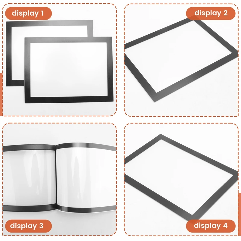 10PCS A5 Magnetic Diamond Art Frames, Self Adhesive Magnetic Picture Frame Frames Display Frame Black view 6