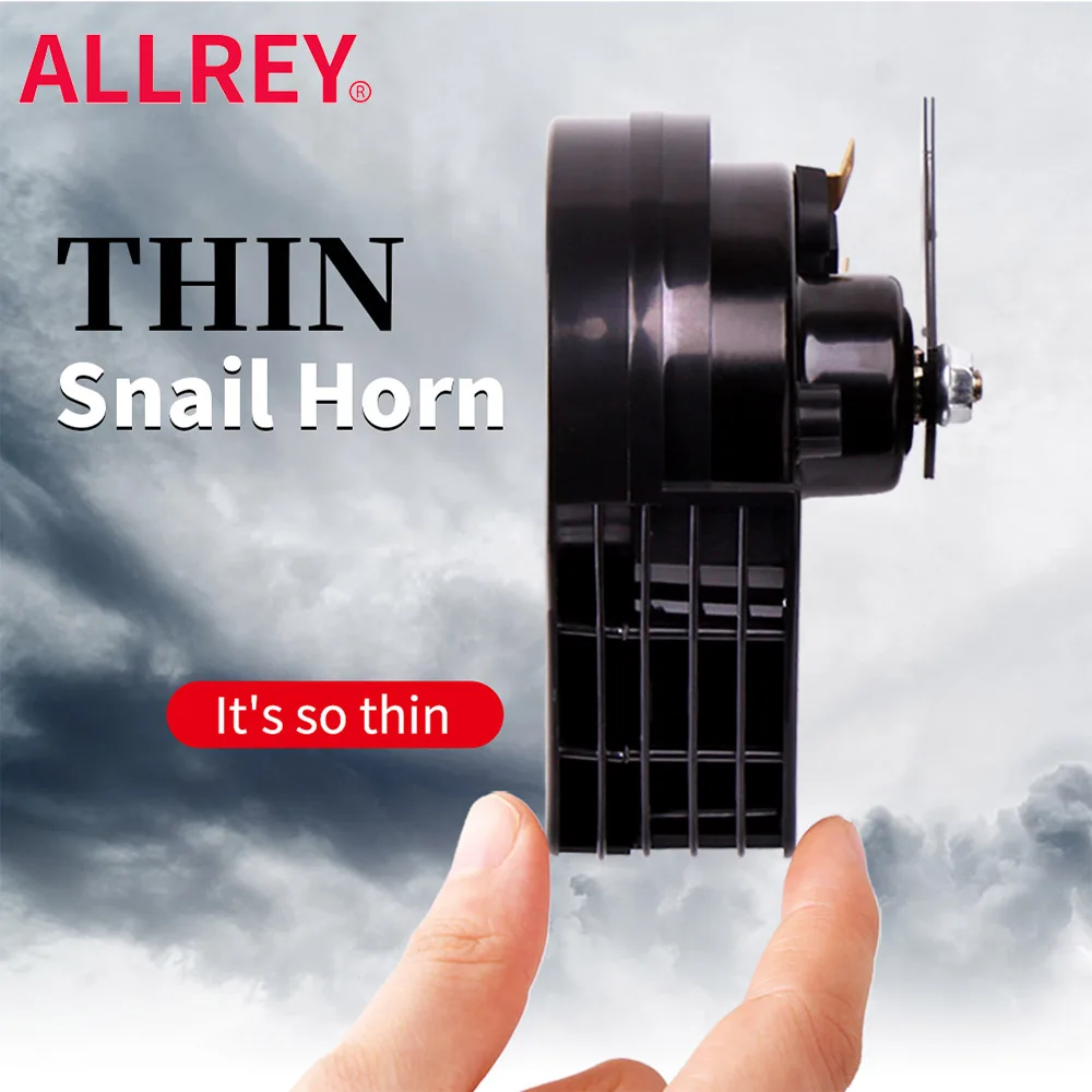 

ALLREY Car Horn 12V Waterproof Snail Horns Loud Dual Tone Air Electric Horn Compact Horn Kit Alarm Signal Car Accessory