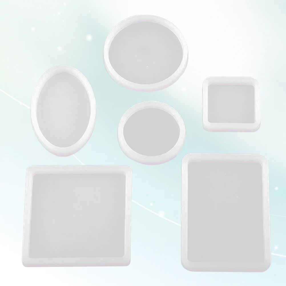 

6PCS Crystal Epoxy Silicone Mould Jewelry Transparent Mold Making Tool for Polymer Clay DIY Crafting Jewelry Making Flexible Coa