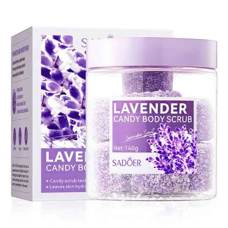 SADOER Rose Lavender Avocado Body Scrub Creams Moisturizing Exfoliating Face Back Body Exfoliator Facial Scrub Cream Skin Care