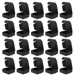20 Pcs Black Cardboard Box Gifts for The New Year Candy Containers Cookie Boxes Party Favors Biscuit