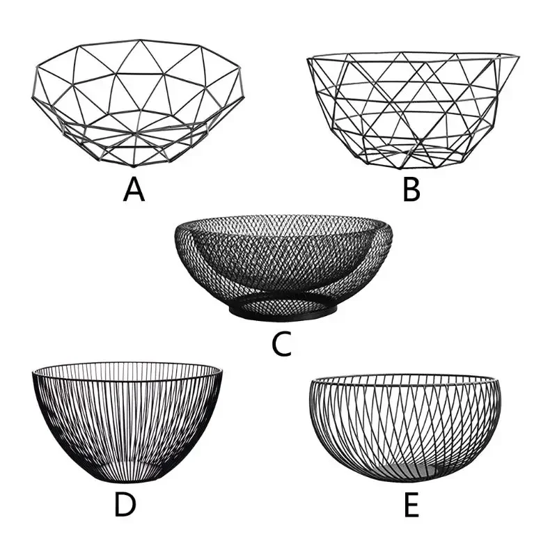 Metal Fruit Vegetable Storage Bowls Kitchen Egg Baskets Holder Nordic Minimalism Platos De Cerámica Snack Plate  Plates Ceramic