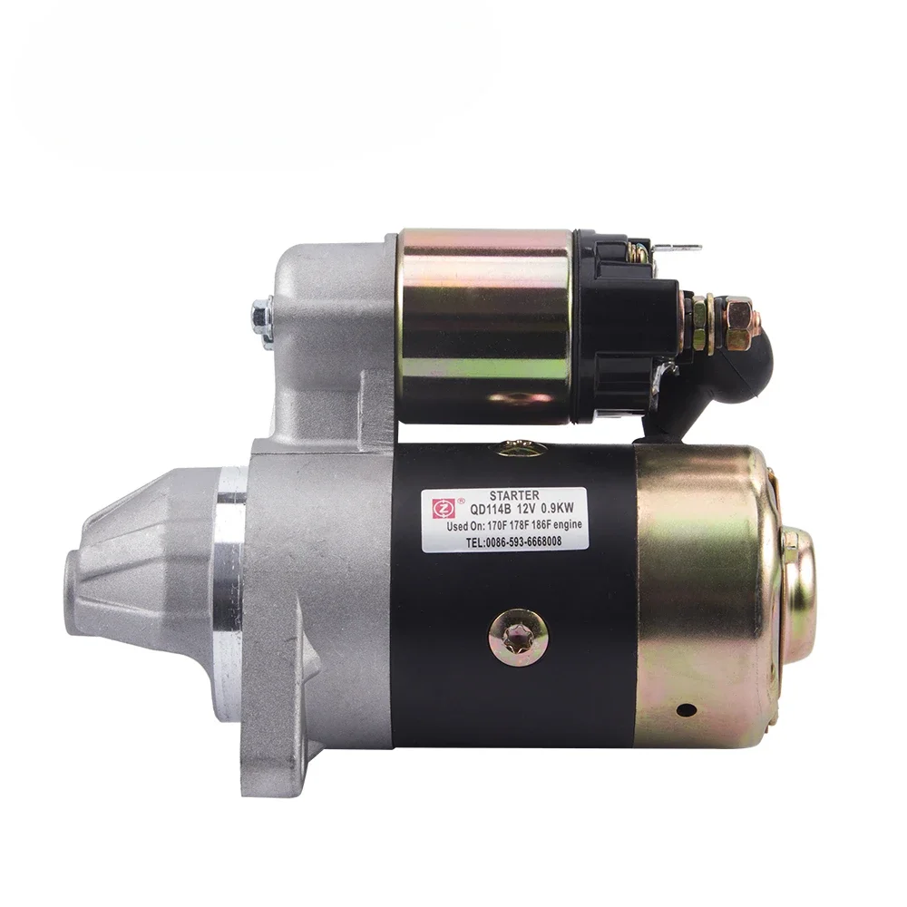 QD114A 12V 0.8KW Diesel Generator Engine Starter Motor Copper Made Motor Electric Genset Parts QD114B 0.9KW 12V