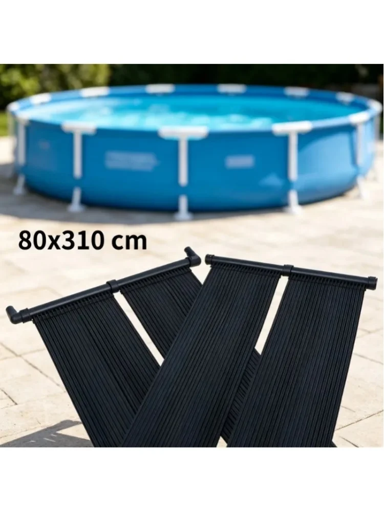 Solar-Heizpaneel für Schwimmbäder, 80x310 cm, Solarbetriebener Wassererhitzer für Schwimmbecken, Robust, Langlebig für Aufstellpools, Pool-Zubehör