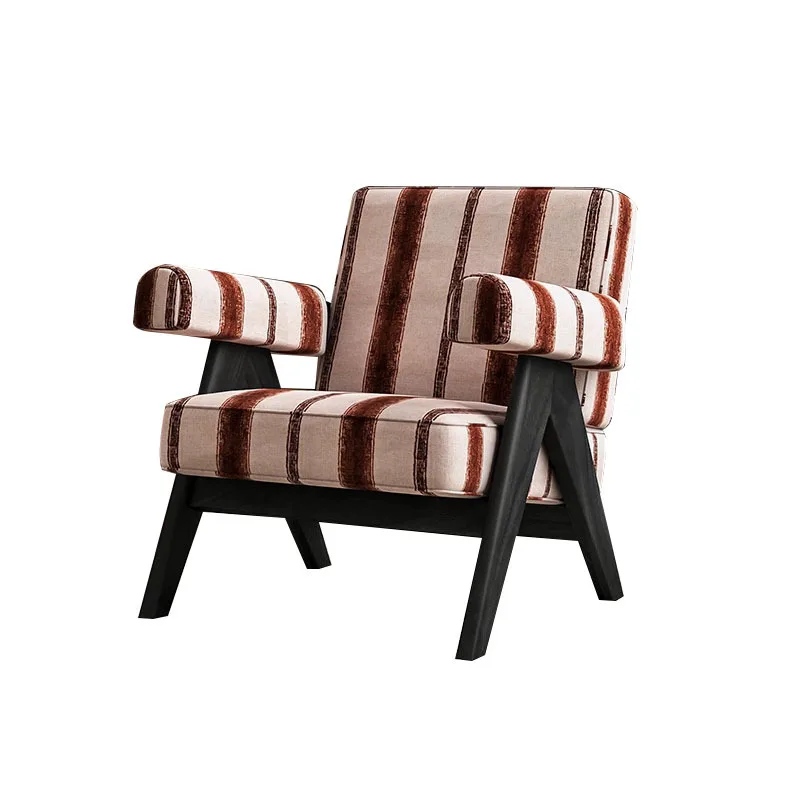 

Fabric sofa chair American retro leisure chair living room single chair, armchair