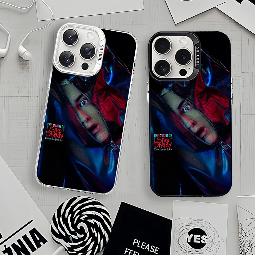 

Rapper E-Eminem The Death of Slim Shady Laser Phone Case for iPhone 12 11 13 14 15 16 Max Pro Plus IMD Shockproof Silicone Coque