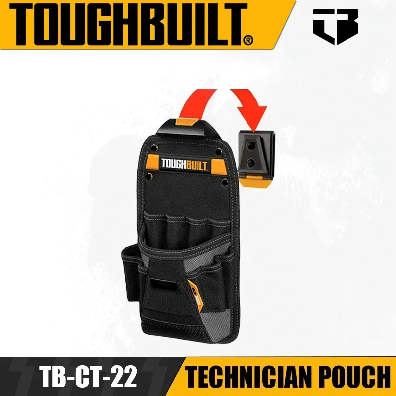 

TOUGHBUILT TB-CT-22 Technician Pouch Small Mechanic's Tool Belt Pouch Organizer Tool Bag Tool Accessories