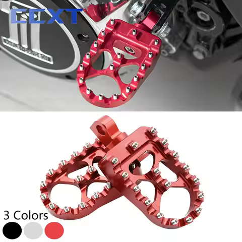 Motorcycle CNC Wide Foot Pegs 360&deg; Roating For Harley Dyna Softail Slim Fatboy Iron Sportster 883 XL883 XLH883 Custom XL883C