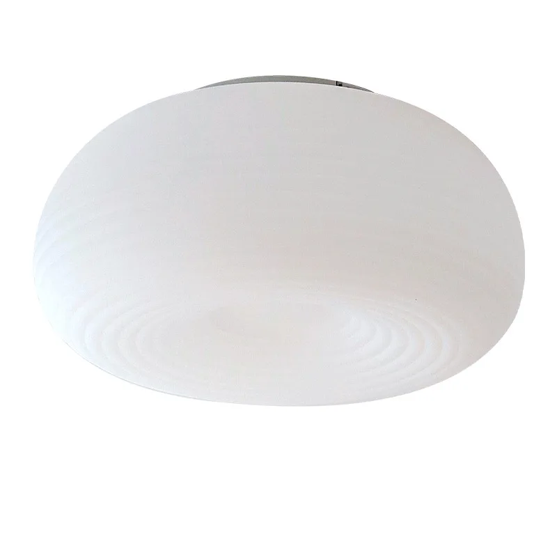 

Modern French round white ceiling lamp, Nordic simple living room bedroom dining room children's room lamp