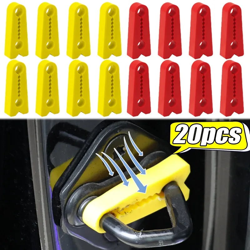 Car Door Lock Shock Absorbers Silicone Sleeves Universal Car Door Lock Protective Pads Noise-Reducing and Impact-Resistant Pads