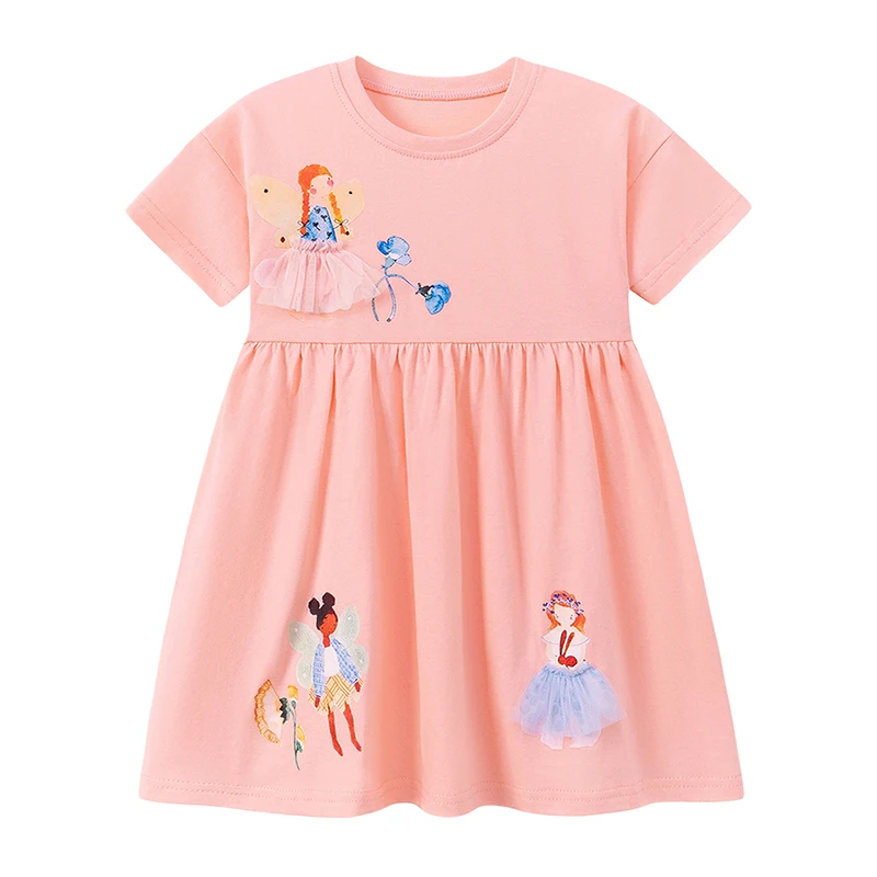 Little Maven Kleid für Babymädchen 2026 Sommer Neue Kinderkleidung Cartoon Engel Kinderbekleidung Prinzessin Freizeitkleider – Detail 2