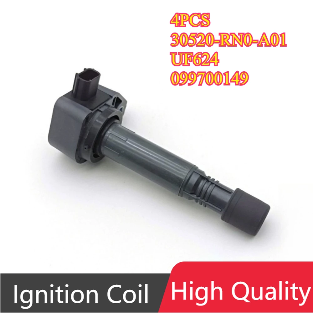 

4Pcs 099700149 099700-149 30520RN0A01 30520-RN0-A01 UF-624 UF624 Ignition Coil For Honda Ridgeline Pilot Acura ZDX RDX 2009-2015