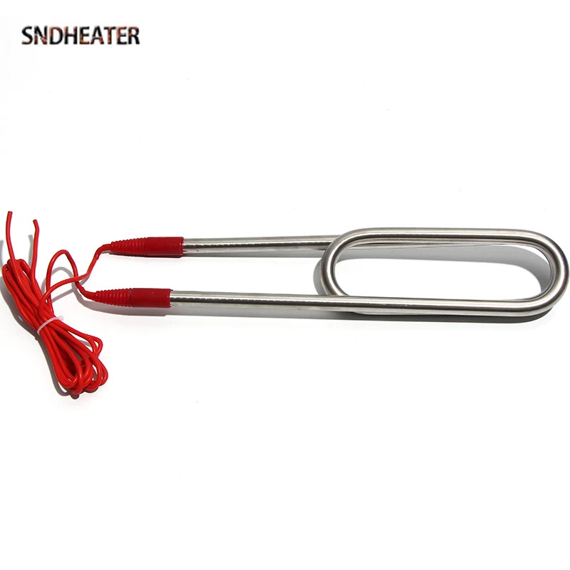 SNDHEATER 2U شكل عنصر تسخين المياه 220 فولت/380 فولت المقاومة الكهربائية أنبوب المرجل الشمسي مع سلك أحمر 3KW/4KW لدلو الماء