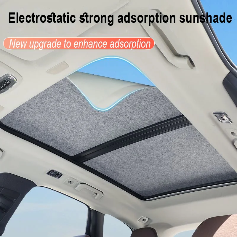 Car Panoramic Sunroof Insulation Roof Visor For Honda CR-V 2017~2022 MK5 Anti-UV Electrostatic Adsorption Sky Curtain Sunshade